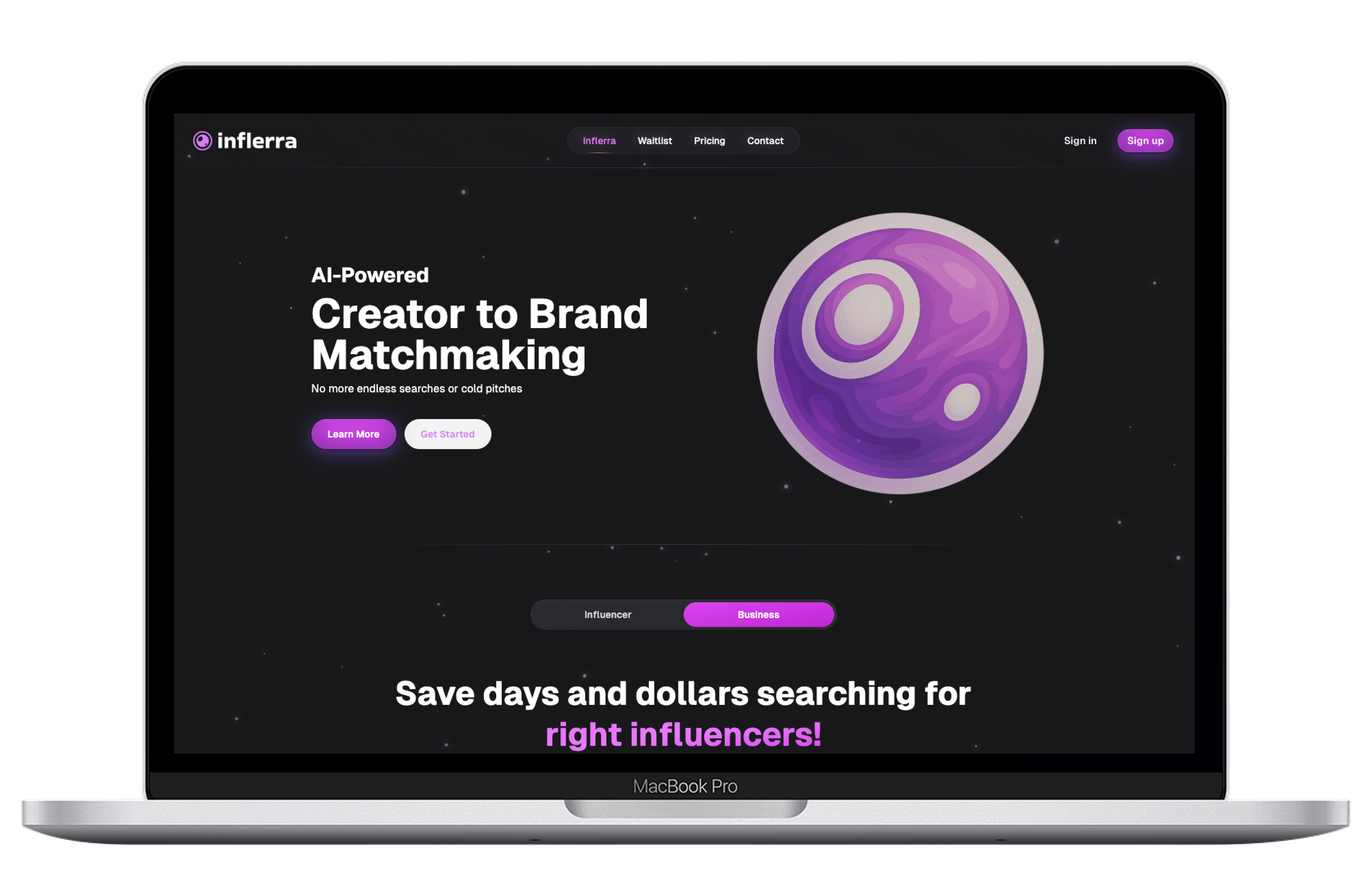 Inflerra desktop interface